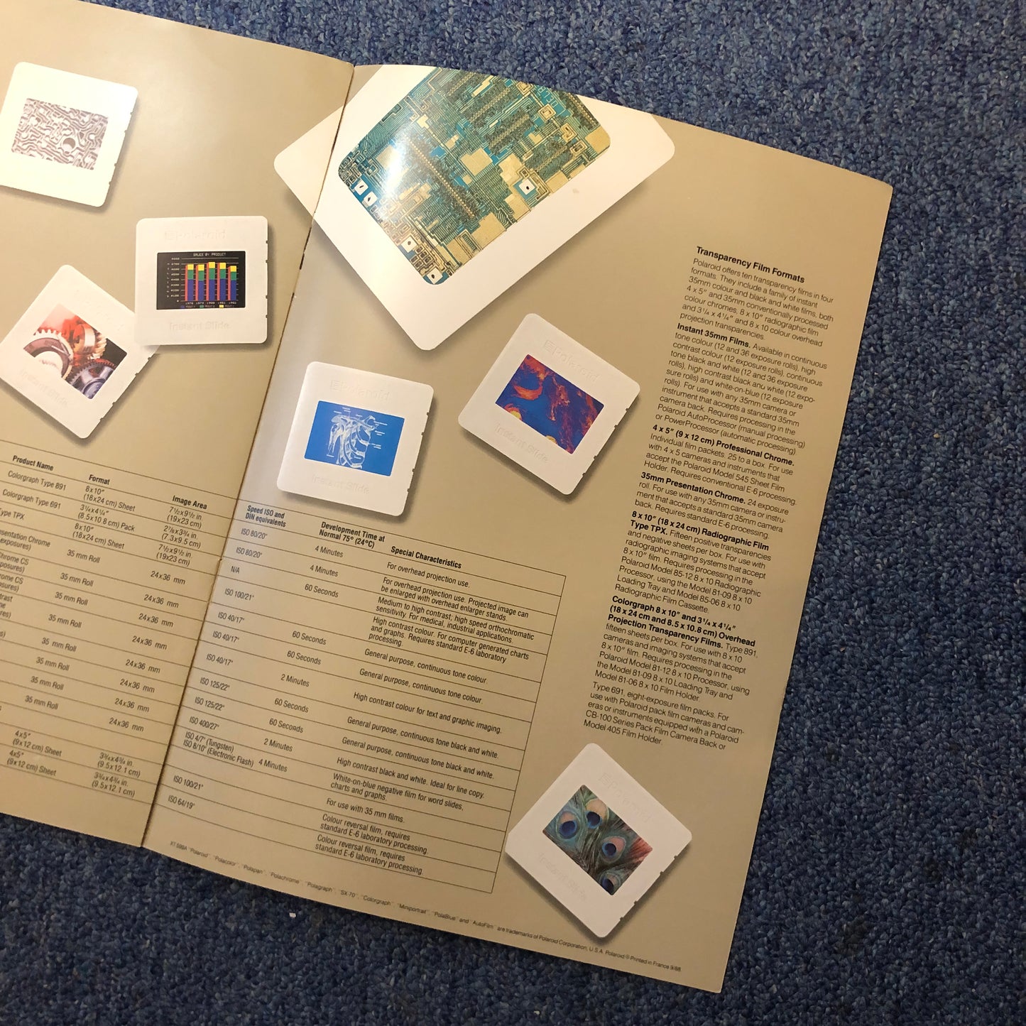 40213 | (01) polaroid instant films for professional, industrial, scientific and medical use