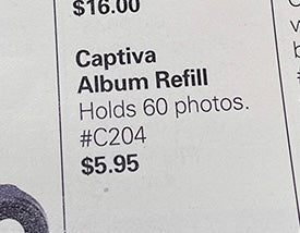 30061 | Captiva Photo Album refill #C204