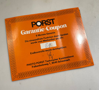 40111 | SX-70_box porst keystone warranty card german