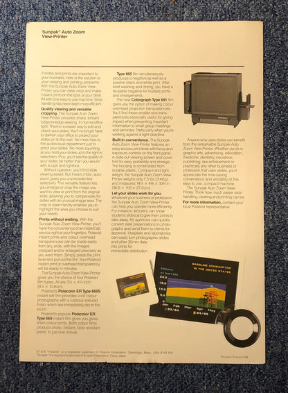 40212 | (01) sunpak auto zoom view-printer
