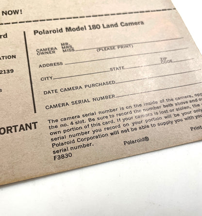 40111 | packfilm 180 reg card | F3830