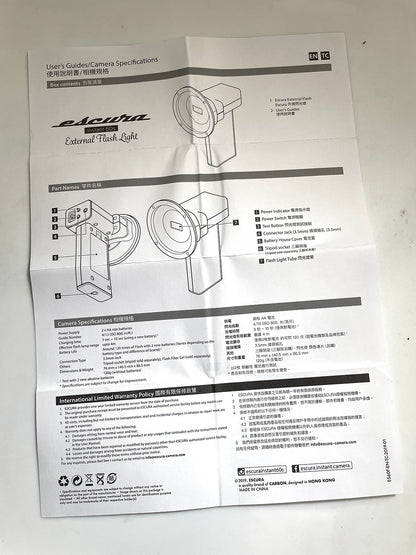 40133 | escura instant60s ext flash user’s guides | ES60F-EN-TC-2019-01