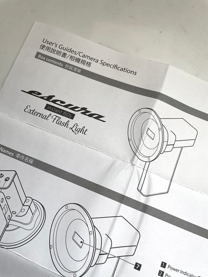 40133 | escura instant60s ext flash user’s guides | ES60F-EN-TC-2019-01