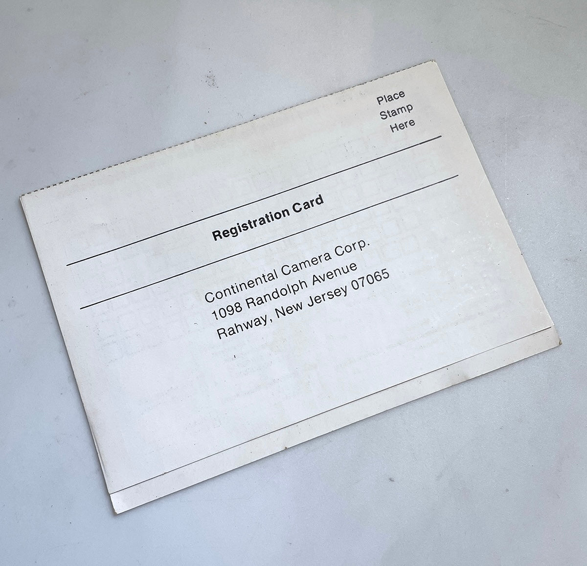 40121 | continental colorshot 2000 warranty card