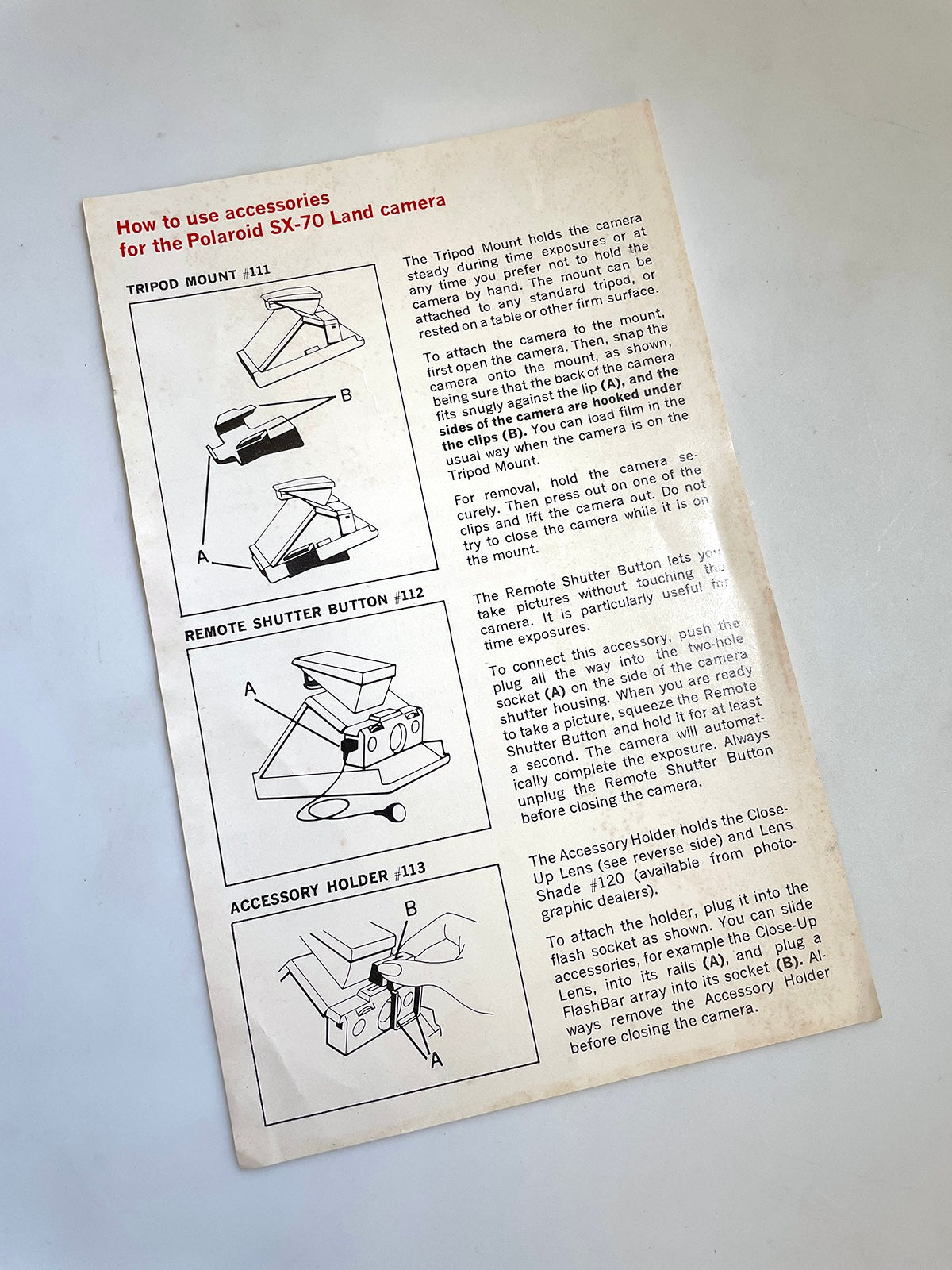 40112 | SX-70_z accessory kit (boxset) | P1065 8/74