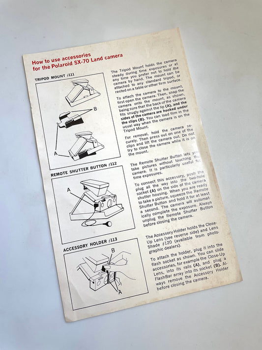 40112 | SX-70_z accessory kit (boxset) | P1065 8/74