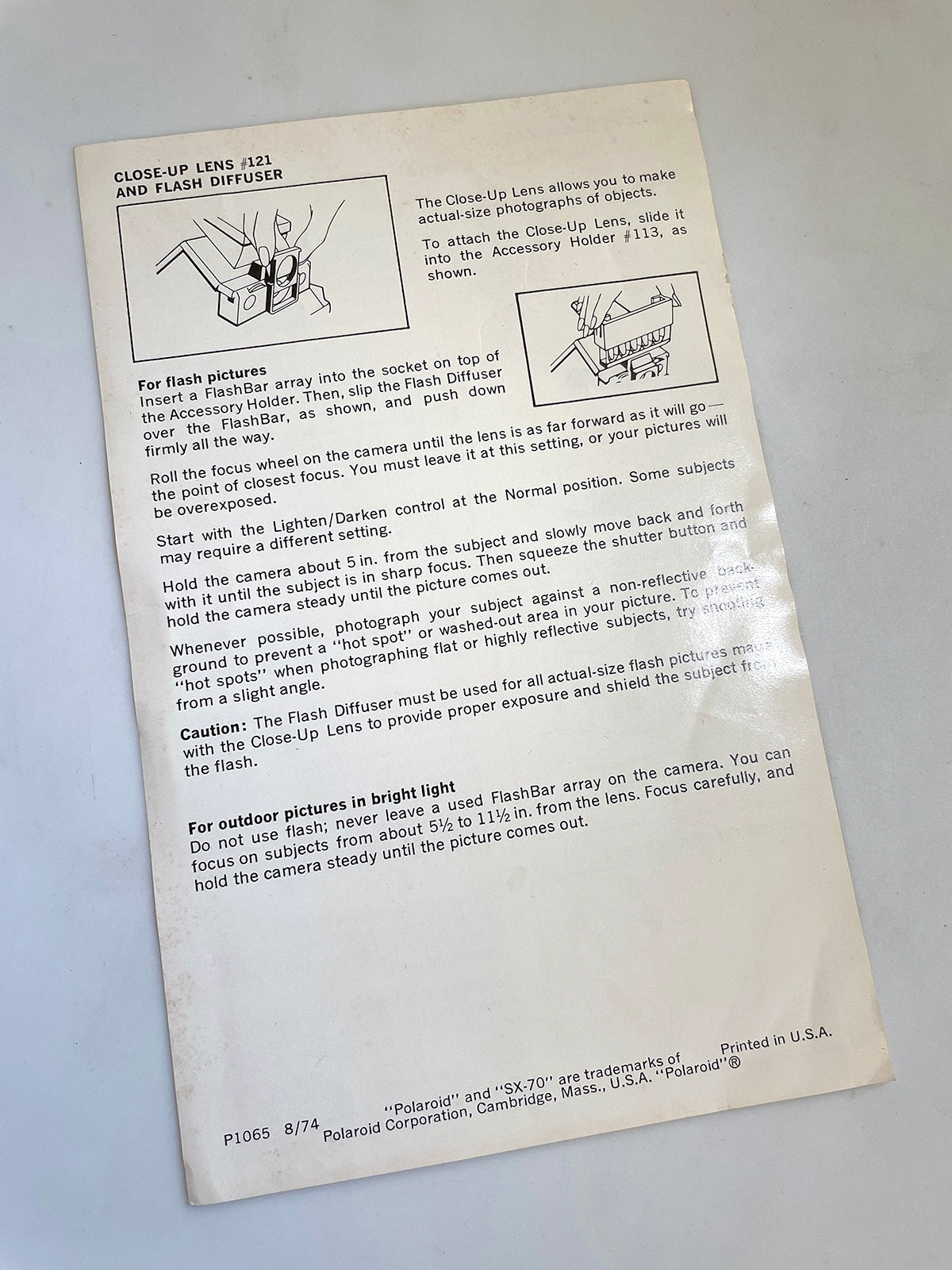 40112 | SX-70_z accessory kit (boxset) | P1065 8/74