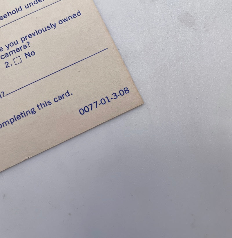 40111 | SX-70 reg card model 3 | P1131 2/75