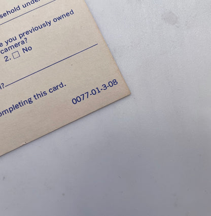 40111 | SX-70 reg card model 3 | P1131 2/75