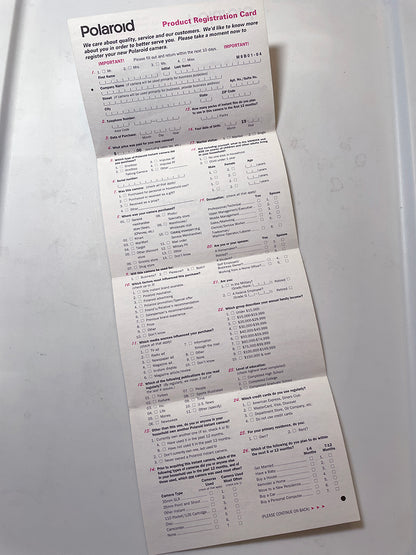 40111 | reg card 005 | P7896 10/95