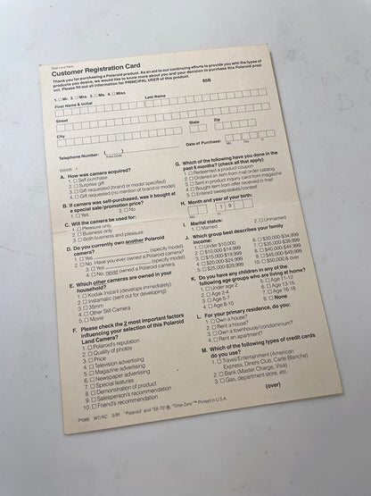 40111 | reg card 006 | P1986 WT/AC 3/81