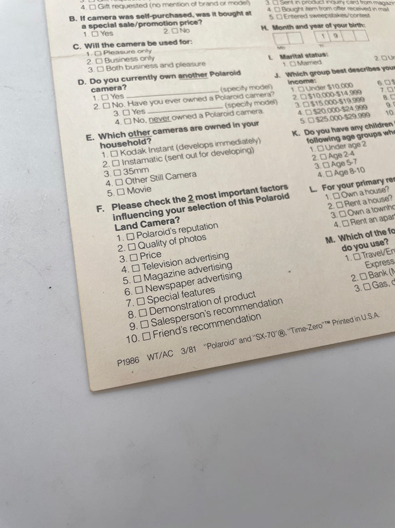 40111 | reg card 006 | P1986 WT/AC 3/81