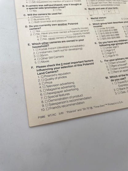 40111 | reg card 006 | P1986 WT/AC 3/81