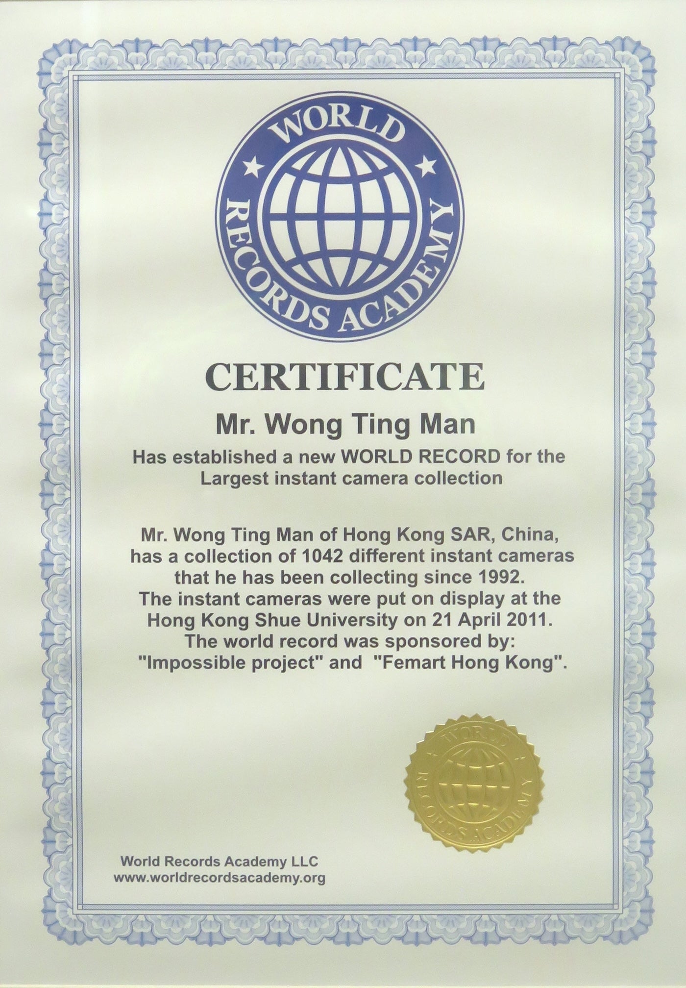 2011-04-21 | largest instant camera collections WR
