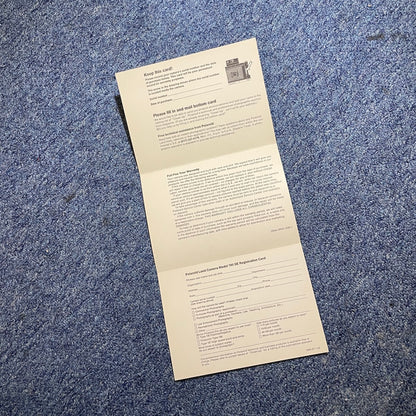 40111 | packfilm 195 SE warranty card | P1217 12/75