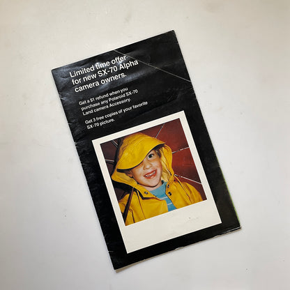 40111 | SX-70 alpha limited time offer | P1361 black letter
