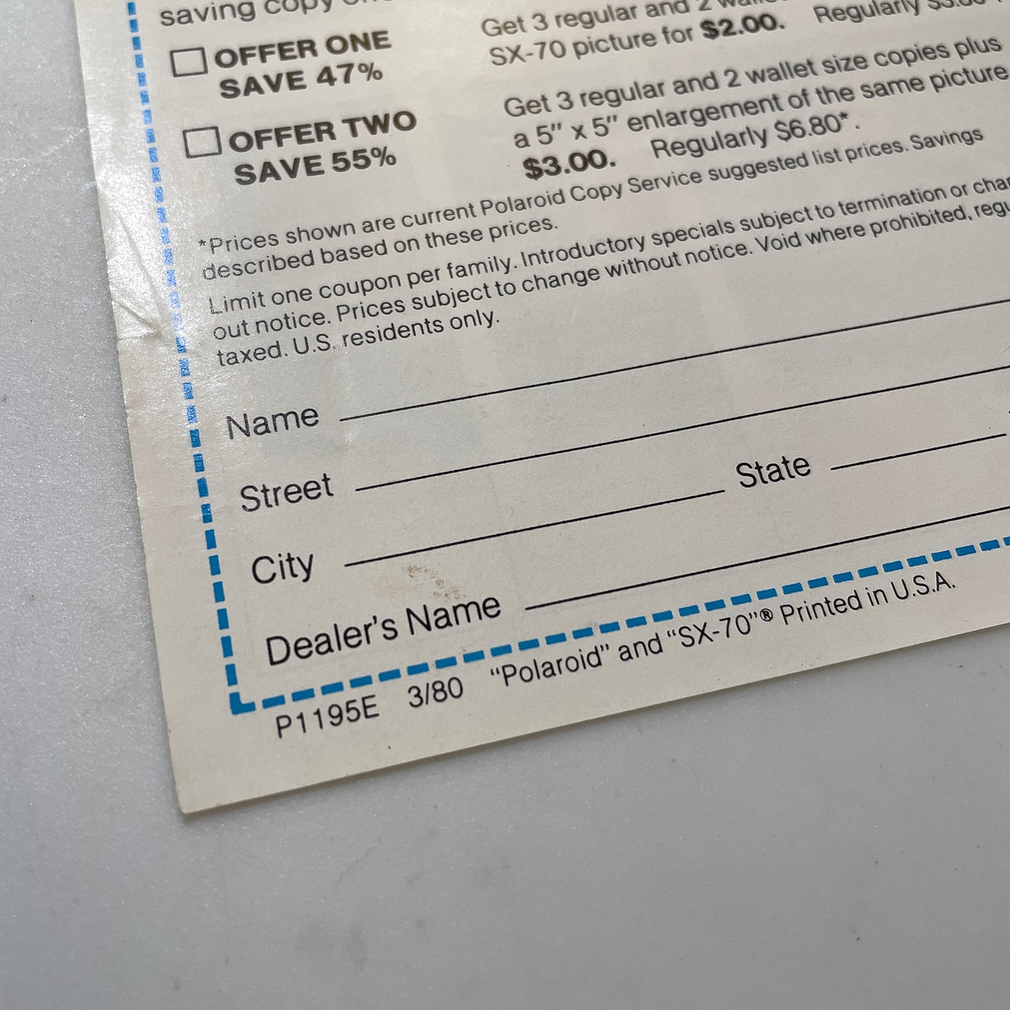 40111 | copy coupon - save up to 55% | P1195E 3/80