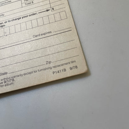 40111 | copy order card | P1411B 9/78