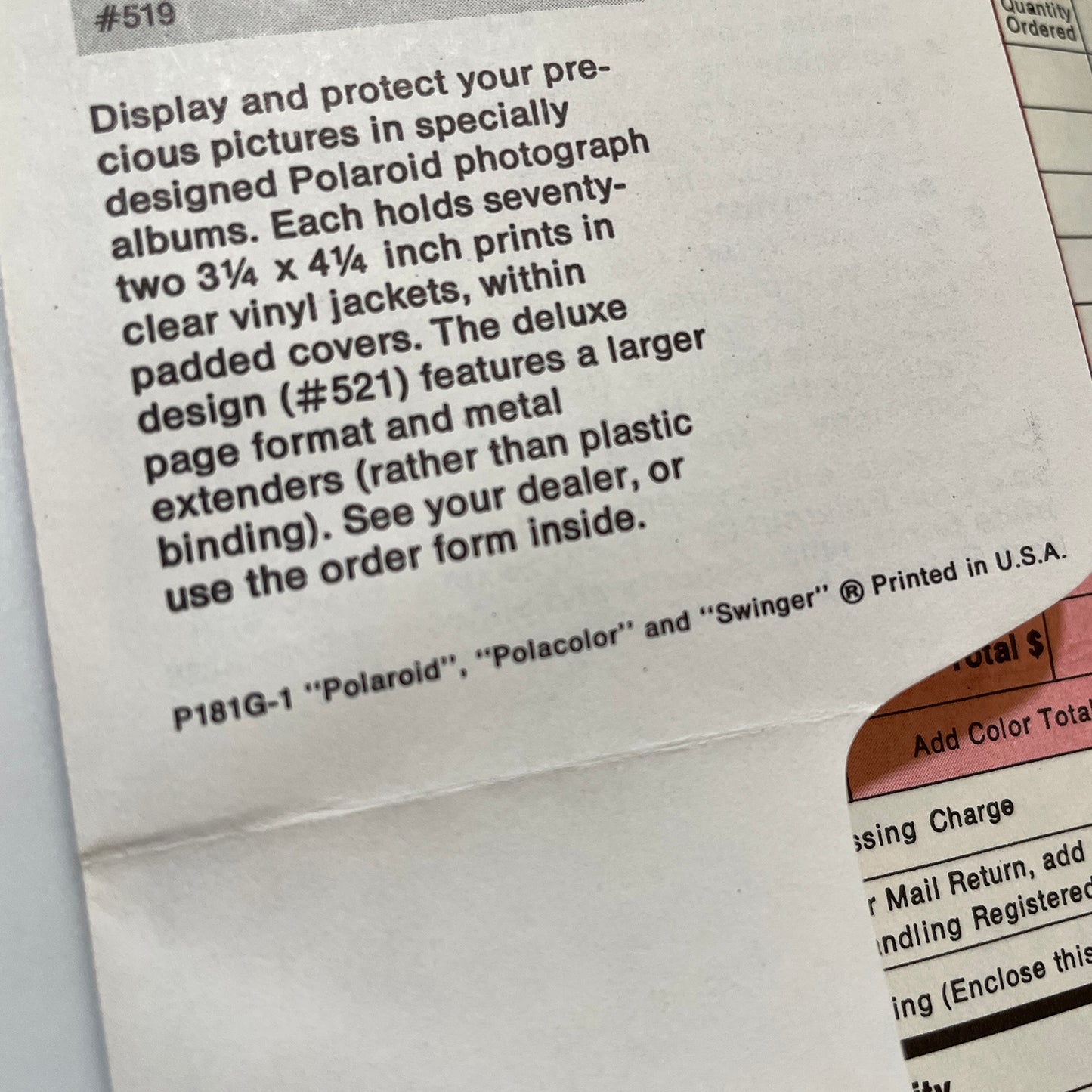 40111 | copy order mailer | P181G-1