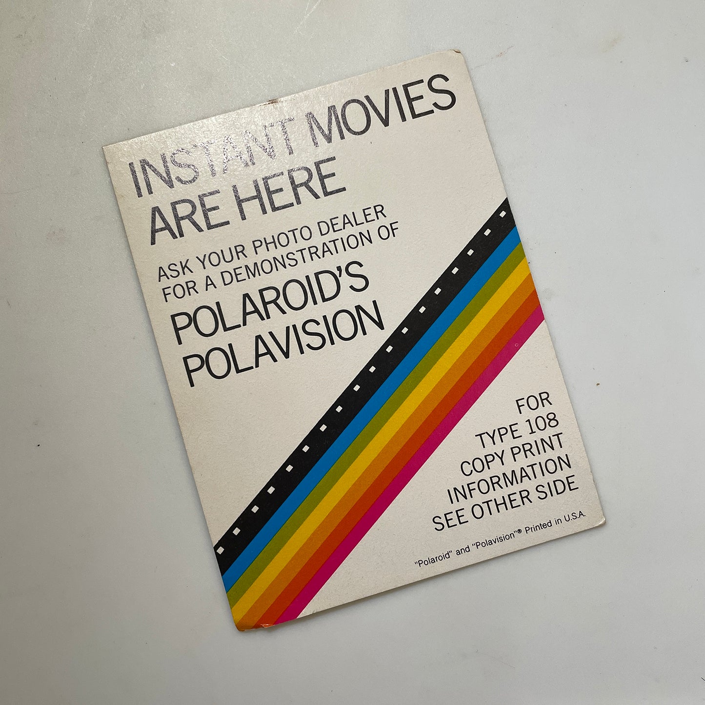 40111 | copy order card - polavision | P1630 4/78