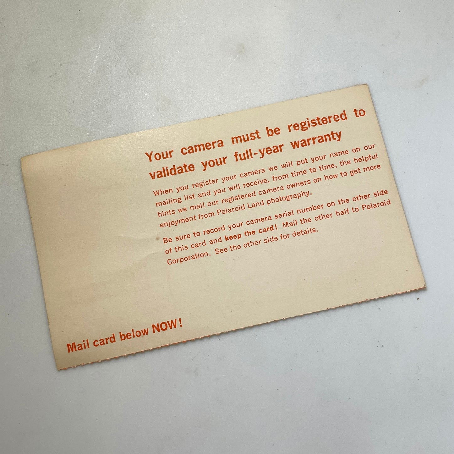 40111 | reg card - save this card (red letter)
