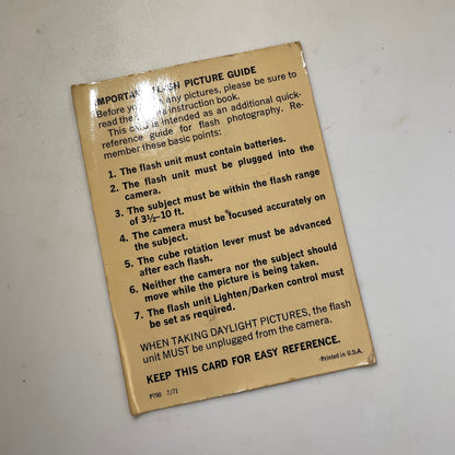 40111 | important flash picture guide | P790 7/71