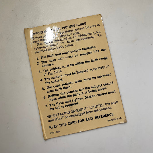 40111 | important flash picture guide | P790 7/71