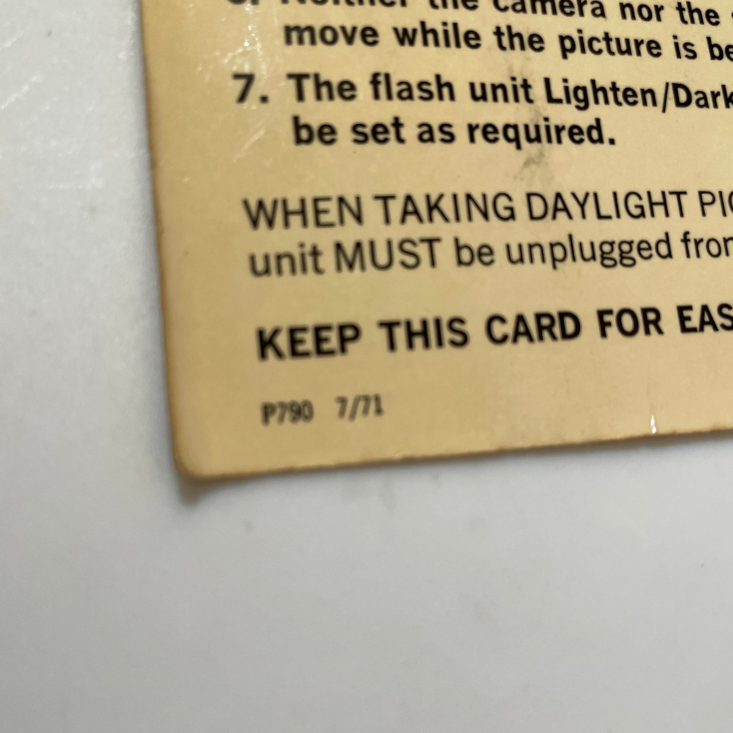 40111 | important flash picture guide | P790 7/71