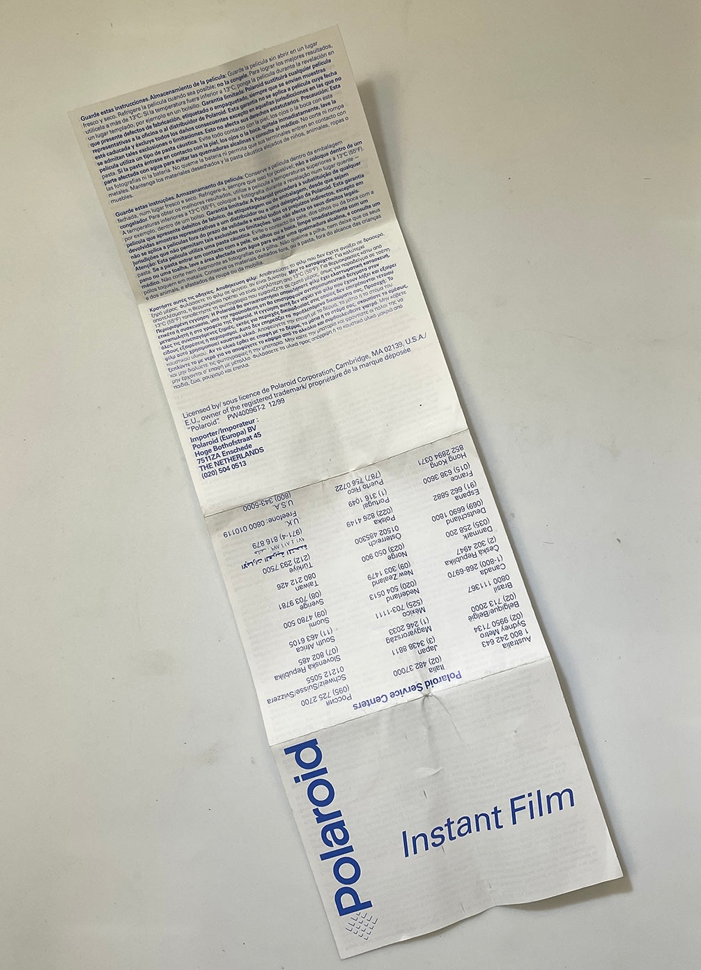 40111 | instant film | PW40096T-2 12/99