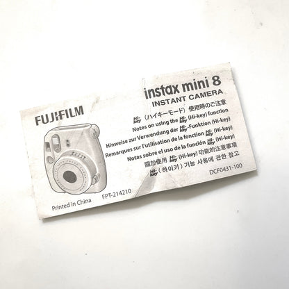 40132 | instax 8 note on using the Hi-key function | FPT-214210 DCF0431-100