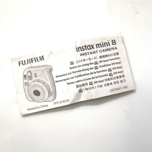 40132 | instax mini 8 note on using the Hi-key function | FPT-214210 DCF0431-100