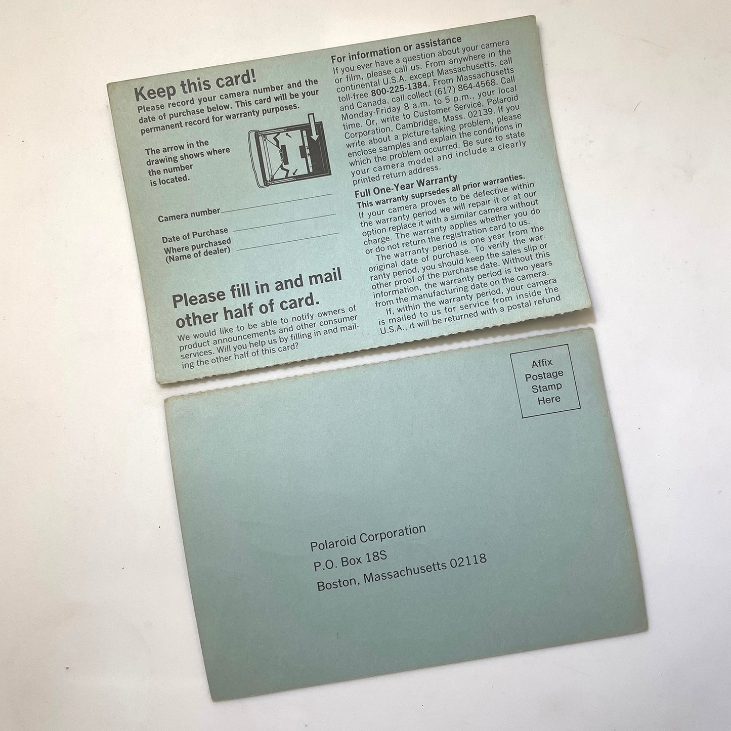 40111 | packfilm minutemaker reg card | P1335A 1/77