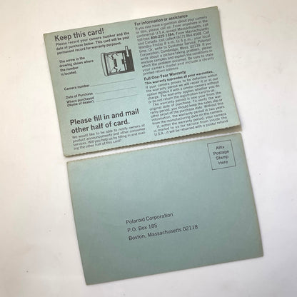 40111 | packfilm minutemaker reg card | P1335A 1/77