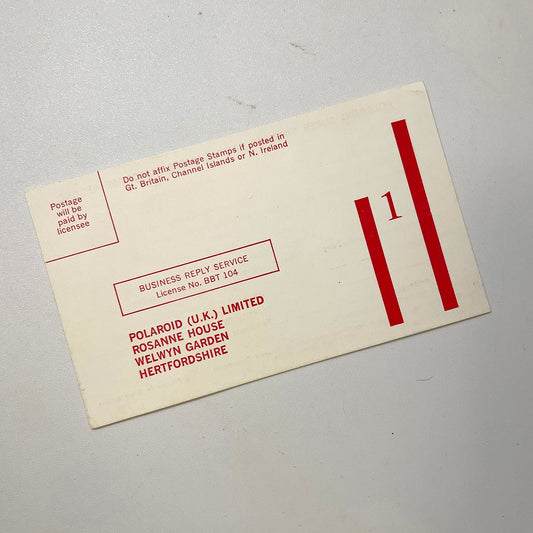 40111 | packfilm super swinger reg card | OPX676 12/71