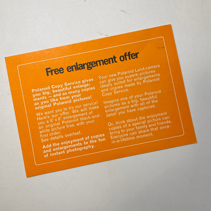 40111 | free enlargement offer | OPX 744