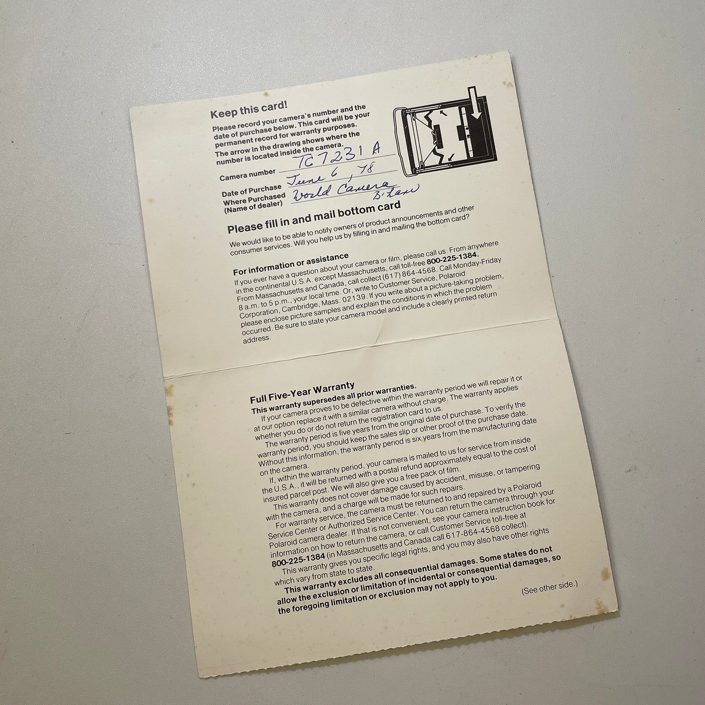 40111 | packfilm reporter SE reg card | P1261 1/77
