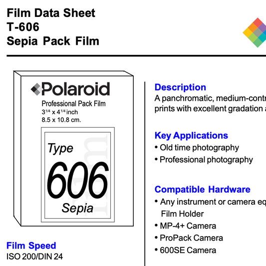 40821 | T-606 Sepia Pack Film Film Data Sheet