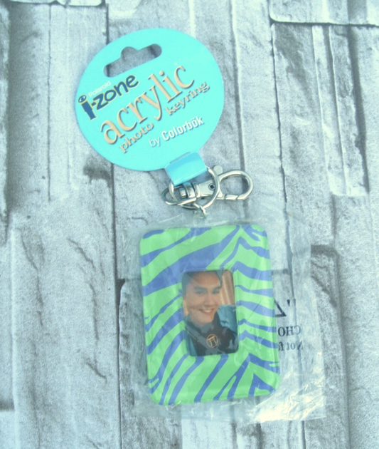 30071 | i-zone keychain (05) acrylic zebra green