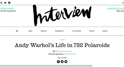 article | Andy Warhol’s Life in 732 Polaroids - interview magazine