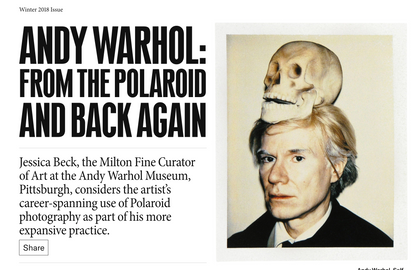 article | andy warhol: from the polaroid and back again