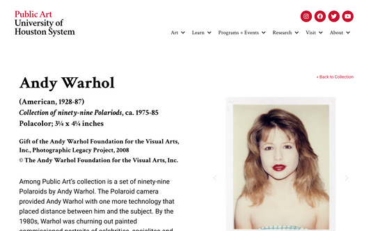 article | Andy Warhol - Public Art UHS