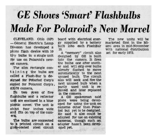 40051 | cincinnati equirer - GE show smart flashbulbs 1972-10-31