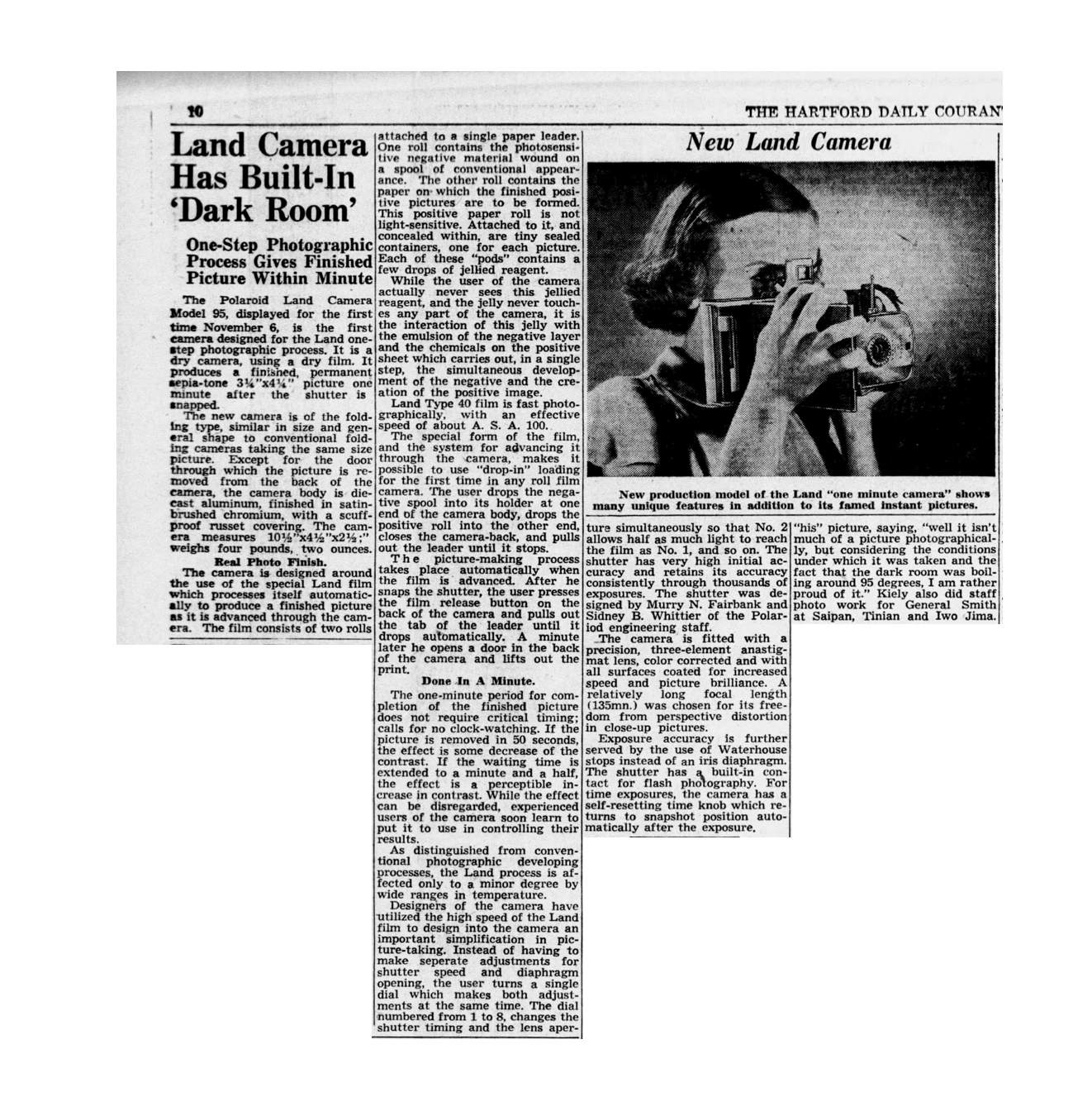 40051 | hartford daily - land camera has built-in 'dark room' 1948-11-19