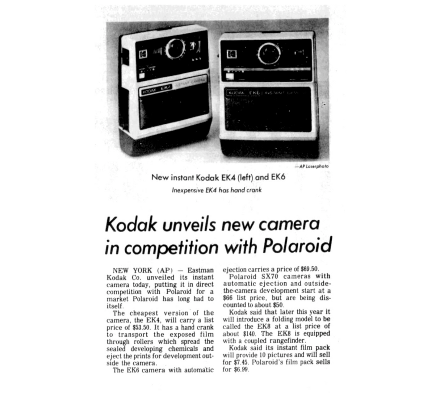 40051 | longview daily - kodak unveils new camera EK4 EK6 1976-04-20