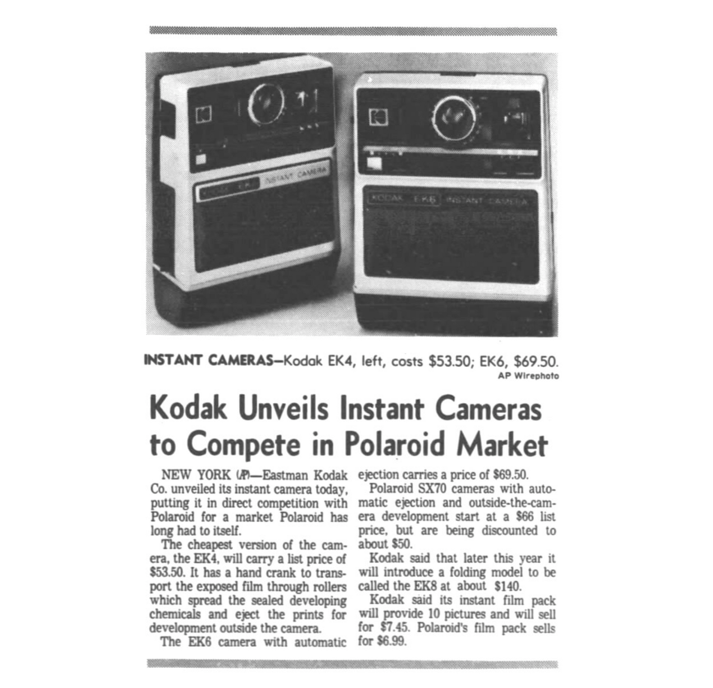 40051 | LA times - kodak unveils instant camera 1976-04-20
