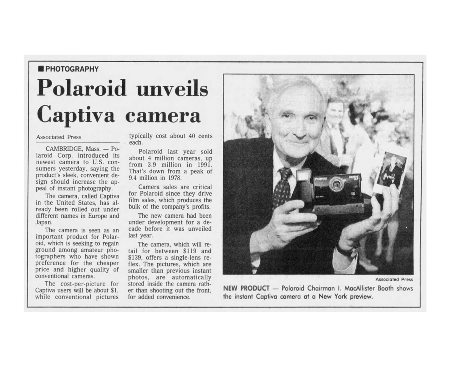40051 | patriot news - polaroid unveils captiva 1993-06-09
