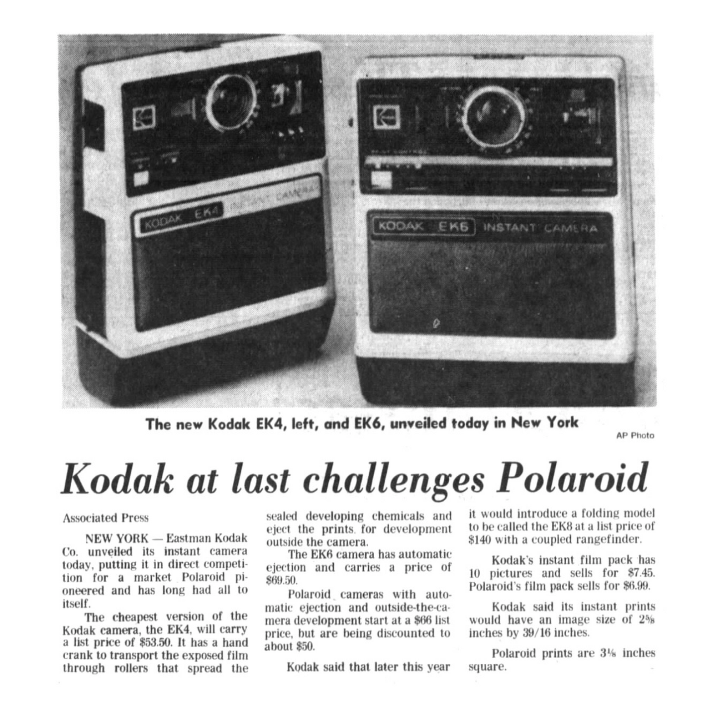 40051 | SF examiner - kodak at last challenges polaroid 1976-04-20