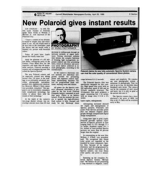 40051 | Tarrytown daily - new polaroid gives instant results 1986-04-20
