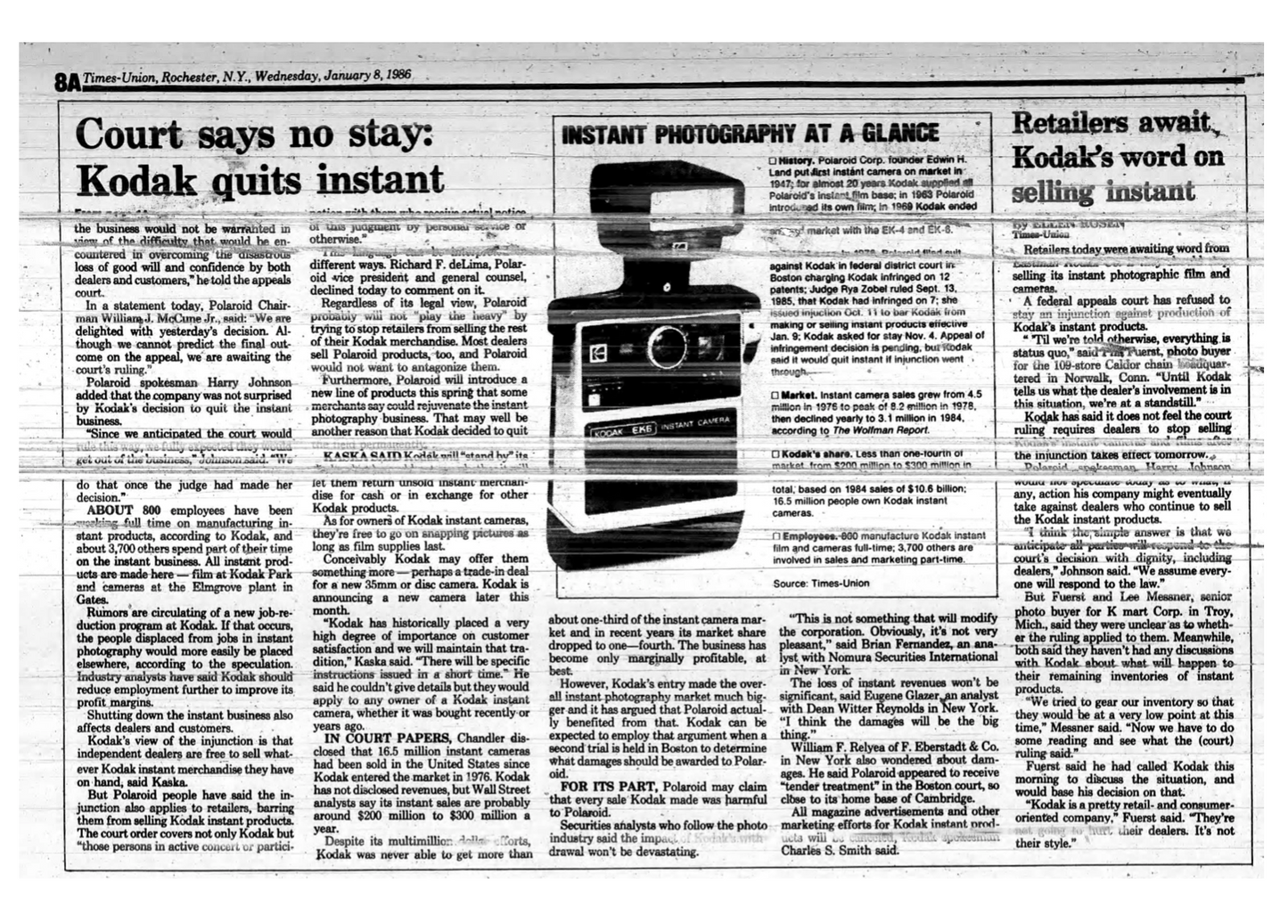 40051 | times union - kodak quits instant 1986-01-08