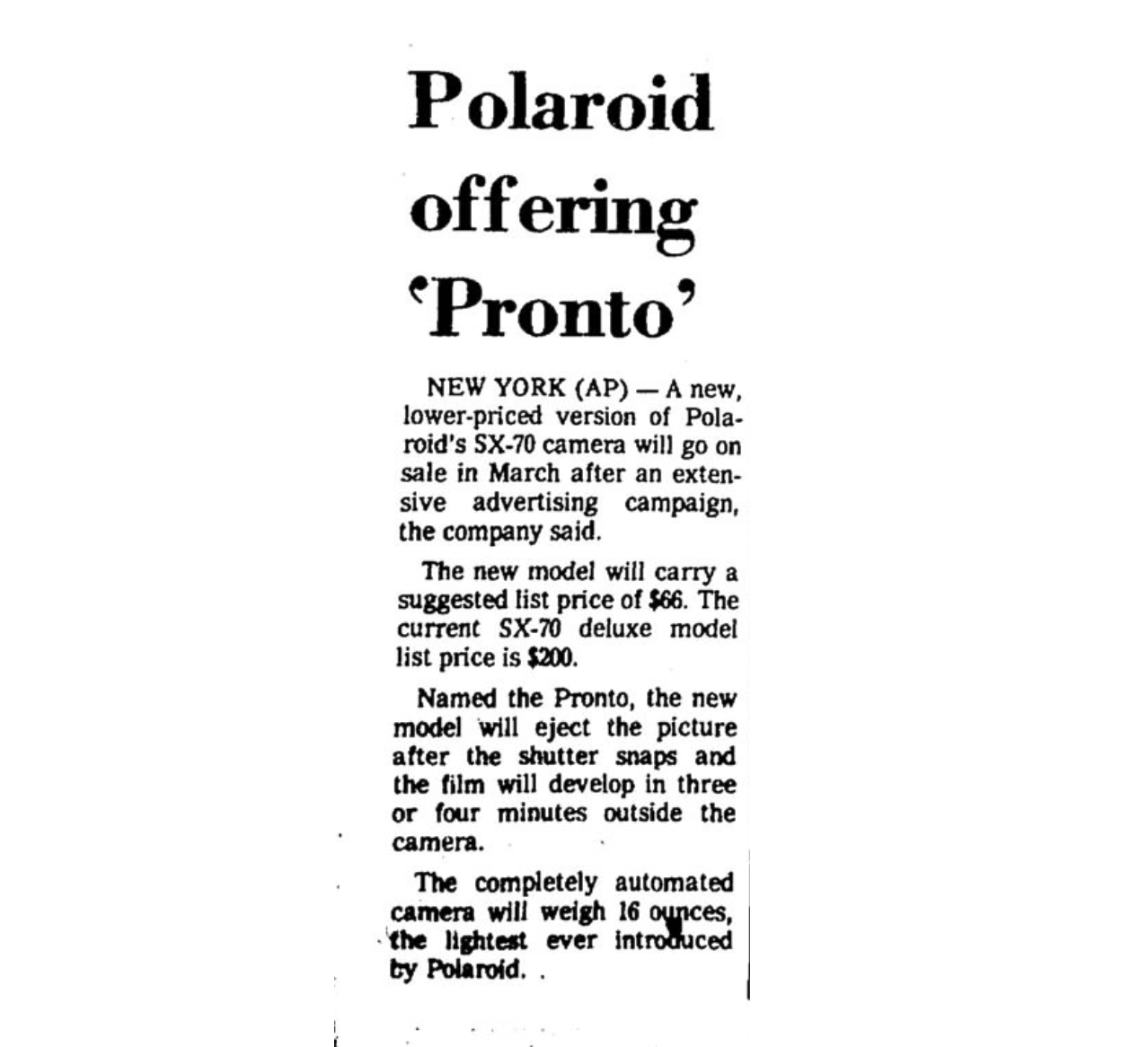 40051 | tucson citizen - polaroid offering pronto 1976-01-20